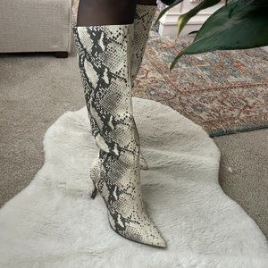 SNAKE SKIN BOOT HEELS